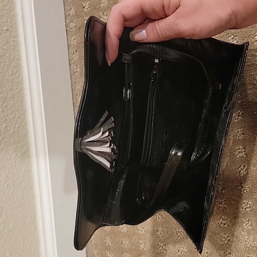 Python, Clutch/Shoulder Bag, Black - image 3